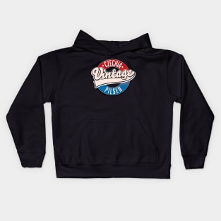 pilsen czechia vintage logo Kids Hoodie